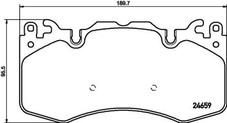 LAND ROVER Колодки гальмівні передн. (сист. Brembo) RANGE ROVER IV 3.0 13-, RANGE ROVER SPORT II 3.0 20- HELLA 8DB 355 016-151