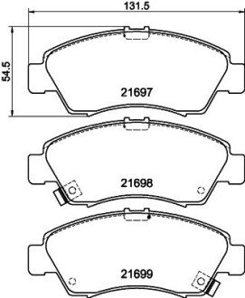 Гальмівні колодки пер. Civic 91-08 1.2-1.6 (akebono) HELLA 8DB355016-521