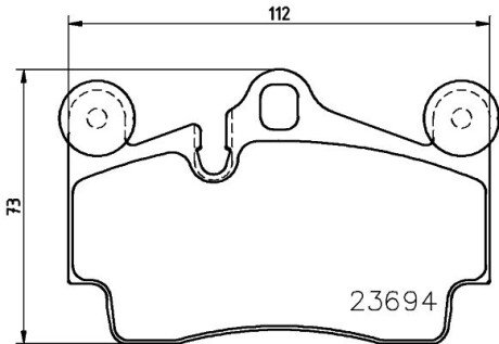 VW гальмівні колодки задн. Touareg,Porsche Cayenne,Audi Q7 HELLA 8DB 355 018-711