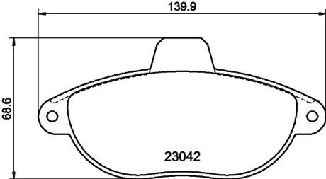 Гальмівні колодки пер. Jumpy/Scudo/Expert 96- (Bendix) HELLA 8DB355019-251