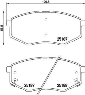 Гальмівні колодки пер. Hyundai ix20/ix35 10- /Kia Sportage (SL) 10- (Mando) HELLA 8DB355019-791