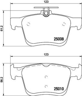 Колодки гальмівні дискові комплект; задн. HELLA 8DB 355 020-271