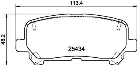 Колодки гальмівні дискові комплект; задн. HELLA 8DB 355 020-601