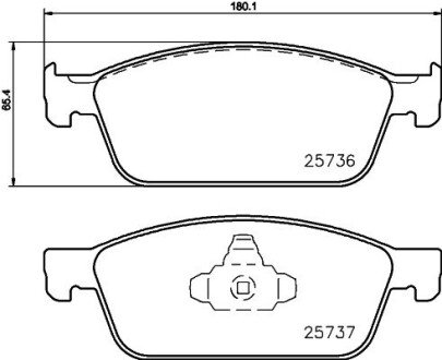 Гальмівні колодки пер. Focus III 10-/Transit 13- (TEVES) HELLA 8DB355020-831