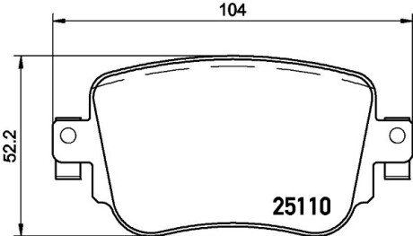 VW колодки гальмівні задн.Audi A1/Q3,Caddy IV 15-,Skoda Octavia III,Sharan 12- HELLA 8DB 355 021-291