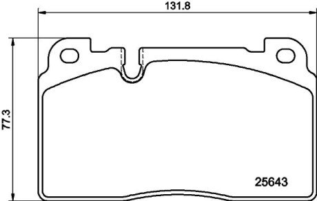 Колодки гальмівні дискові комплект; передн. HELLA 8DB355021331