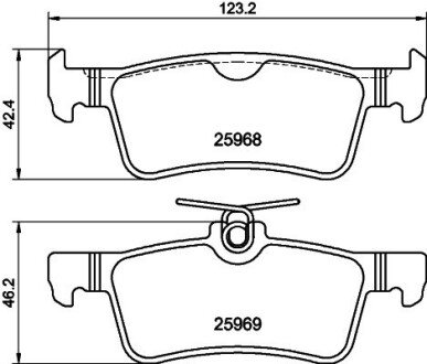 PEUGEOT гальмівні колодки передні 308 II 13- HELLA 8DB 355 021-701