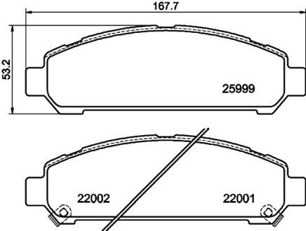 TOYOTA Тормозные колодки передн.Venza 2.7/3.5 08- HELLA 8DB 355 021-821