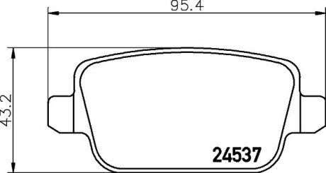 LAND ROVER гальмівні колодки дискові задн. FREELANDER 2 2.0 11-, 3.2 06- HELLA 8DB 355 025-351