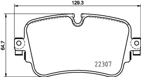 AUDI Гальмівний колодки задн. A6 Allroad C8 19-, E-TRON 19-, Q7 15- HELLA 8DB 355 025-681