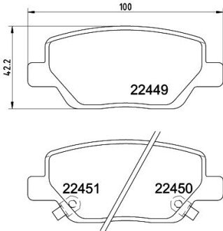 FIAT колодки гальмівні передні TIPO 15- HELLA 8DB 355 025-861