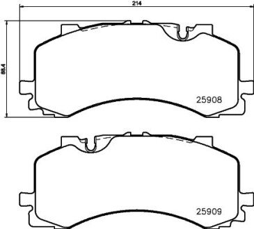 Колодки гальмівні комплект HELLA 8DB355036471