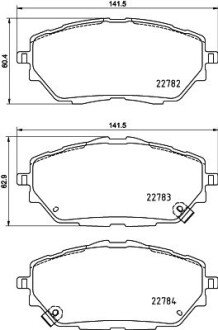 TOYOTA гальмівні колодки перед. C-HR 16-, COROLLA 2.0 Hybrid 19- HELLA 8DB 355 037-761