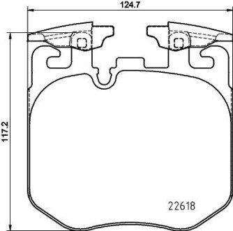 Колодки гальмівні, дискове гальмо HELLA 8DB355039461