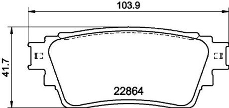 Колодки гальмівні, дискове гальмо HELLA 8DB 355 040-501