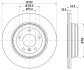 Гальмівний диск зад. E60/E61 01-10 Pro HELLA 8DD 355 109-941 (фото 4)