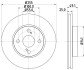 TOYOTA диск гальмівний передн.Corolla 02- HELLA 8DD 355 110-431 (фото 4)