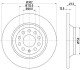 VW Диск тормозной задний AUDI A6 2.0i 2.4i 2.7TDI 2.8FSI 3.0i 05- (302*11.7) HELLA 8DD 355 111-181 (фото 4)