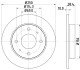 PRO MITSUBISHI Гальмівний диск задн. COLT CZC VI 1.5 06, COLT VI 1.1, 1.3, 1.5 04-, SMART HELLA 8DD 355 111-531 (фото 4)