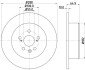 PRO TOYOTA Диск гальмівний задн. Avensis 99- HELLA 8DD 355 111-701 (фото 4)