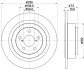 SUBARU диск гальмівний задн. Legacy III,IV 98-, Outback 00- HELLA 8DD 355 113-791 (фото 4)