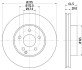 PRO DB Гальмівний диск пер. C204 E212 HELLA 8DD 355 114-201 (фото 4)