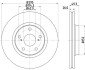 TOYOTA Тормозной диск передн.Avensis 08- HELLA 8DD 355 114-281 (фото 4)