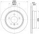 PRO BMW Диск гальмівниий задн.1 E81/87,3 E90,X1 E84 05- HELLA 8DD 355 117-831 (фото 4)
