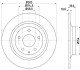 Диск гальмівний з покриттям PRO; задн. HELLA 8DD355118541 (фото 4)