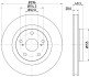 TOYOTA Тормозной диск передн. Rav-4 08-,Camry 2,4-3,5 -11 HELLA 8DD 355 118-561 (фото 1)