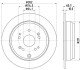 Гальмівний диск зад. CR-V 07- 1.6-2.4 (PRO) HELLA 8DD355119-221 (фото 4)