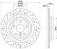 PRO HIGH CARBON DB диск гальмівний задн.GLE W166 11- HELLA 8DD 355 122-551 (фото 4)