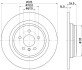 PRO HIGH CARBON DB Диск гальмівний задн. GLE W166 11- HELLA 8DD 355 122-861 (фото 4)