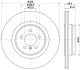 PRO BMW Гальмівний диск 5 Gran Turismo (F07), 7 (F01, F02, F03, F04), ALPINA HELLA 8DD 355 125-091 (фото 4)