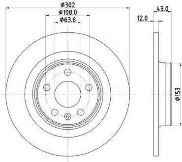 PRO HIGH CARBON VOLVO диск гальм. задн. S60 20- HELLA 8DD 355 126-991 (фото 1)