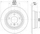 PRO HIGH CARBON BMW диск гальмівний задн. E39 2,0-2,5 (298*8,4) HELLA 8DD 355 127-271 (фото 4)