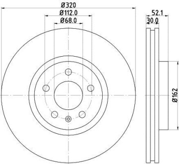 Диск гальмівний PRO HELLA 8DD355129231