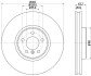 PRO HIGH CARBON BMW Диск гальм. передній X5 E70, X6 E71 HELLA 8DD 355 129-311 (фото 4)