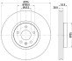 PRO HIGH CARBON FORD диск гальмівний передн.Galaxy, S-Max, Landrover Freelander, Volvo S60/80 II, V60/70, XC70 06- HELLA 8DD 355 129-511 (фото 4)