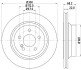 PRO HIGH CARBON DB гальмівний диск задн. (вентил.) (300*22) W211 02- HELLA 8DD 355 129-791 (фото 4)
