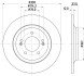 PRO HYUNDAI Гальмівний диск задн. i30 17- HELLA 8DD 355 131-381 (фото 1)