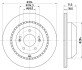 Гальмівний диск задн. Kia Sorento 15- HELLA 8DD 355 131-881 (фото 1)