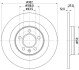 Диск гальмівний з покриттям PRO; задн. / Volvo XC 40 2017> HELLA 8DD 355 132-121 (фото 4)
