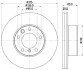 Гальмівний диск перед. MB W460/W461/W463 79- 2.3 -6.0 Pro HC HELLA 8DD355132-151 (фото 4)