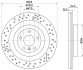 Диск гальмівний PRO High Carbon; задн. / MB GLE, GLS 2015-2019 HELLA 8DD 355 132-461 (фото 4)