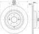 PRO HIGH CARBON KIA Гальмівний диск задн. STINGER 2.0 17-, GENESIS HELLA 8DD 355 132-661 (фото 4)