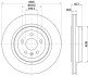 PRO TESLA гальм. диск задн. MODEL S 14-, MODEL X 16- HELLA 8DD 355 132-901 (фото 1)