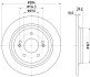 PRO HYUNDAI гальмівний диск задн. KONA, KIA CEED 18- HELLA 8DD 355 132-921 (фото 3)