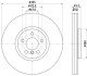 PRO HIGH CARBON MINI Диск передній MINI (F56), (F54), (F57), (F60) HELLA 8DD 355 133-111 (фото 1)