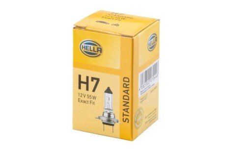 Лампа розжарювання STANDARD H7 12V 55W PX 26d HELLA 8GH007157121